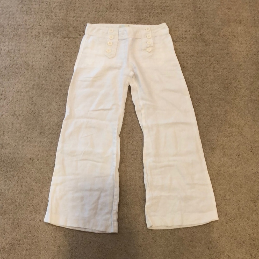 Anthro/Elevensies linen cropped sailor pants